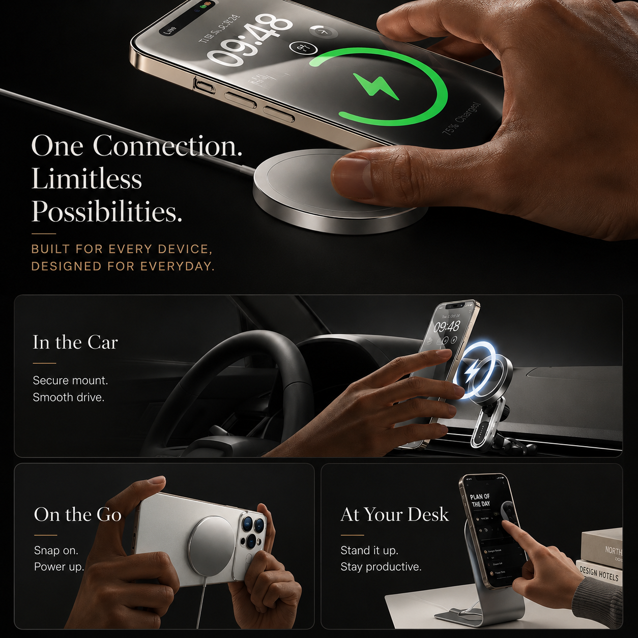 Premium iPhone Case MagSafe Compatible Tempered Glass Protective Cover Shockproof Camera Lens Protection Slim Anti Scratch Full Coverage