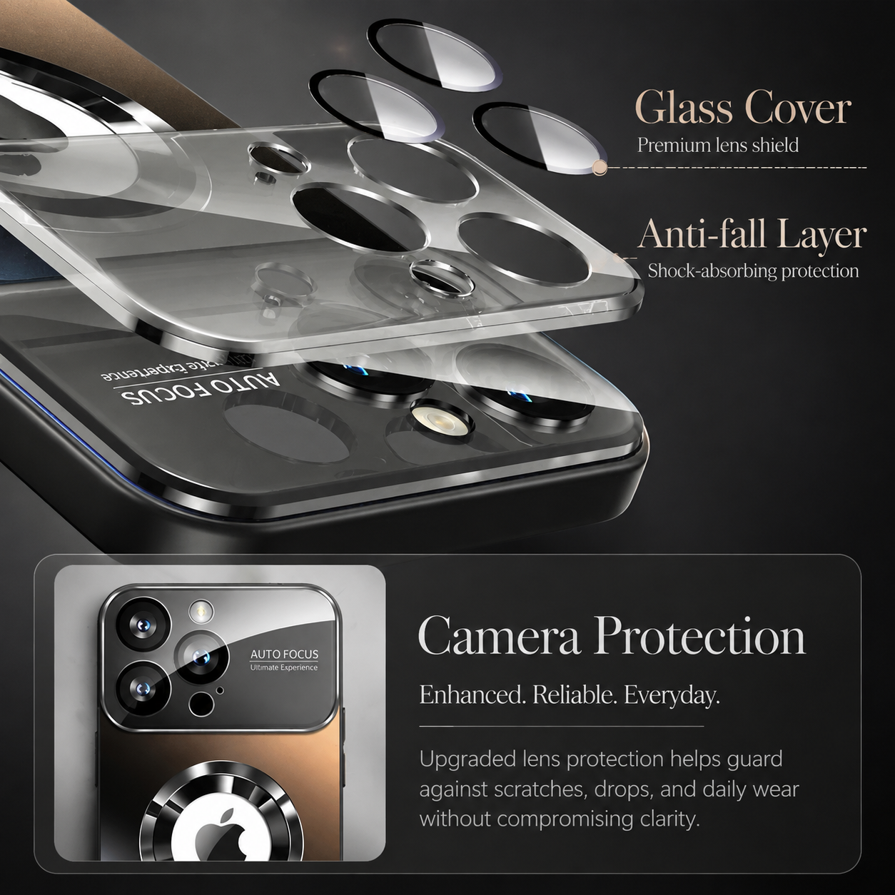 Premium iPhone Case MagSafe Compatible Titanium Matte Protective Cover Glass Camera Lens Protection Shockproof Anti Fingerprint Scratch Resistant Slim Full Coverage