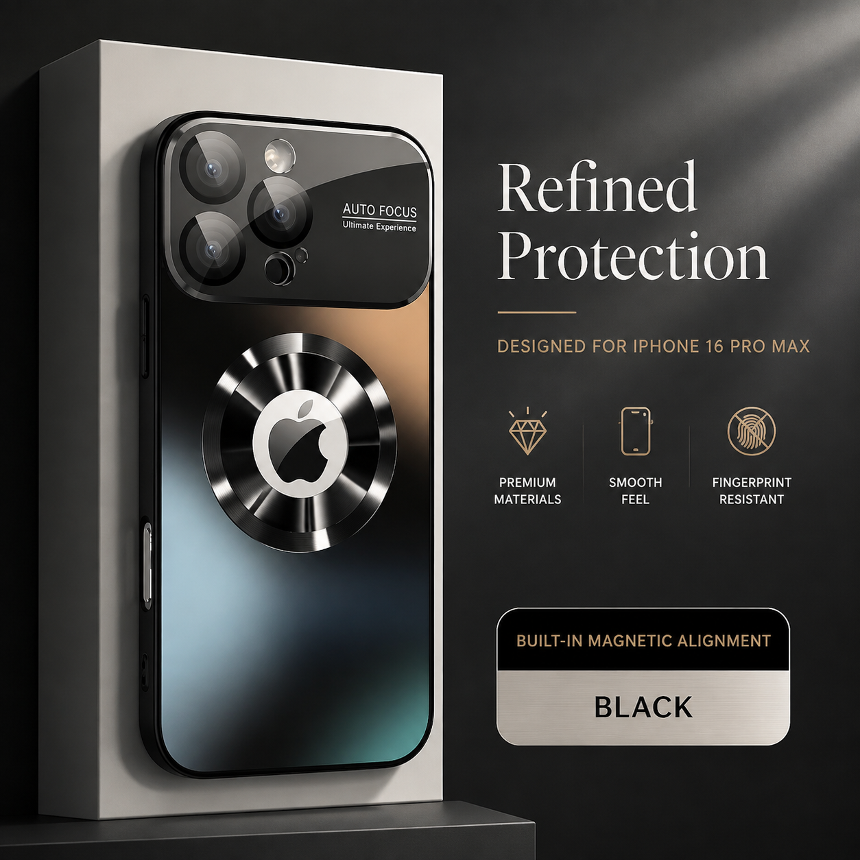 Premium iPhone Case MagSafe Compatible Titanium Matte Protective Cover Glass Camera Lens Protection Shockproof Anti Fingerprint Scratch Resistant Slim Full Coverage