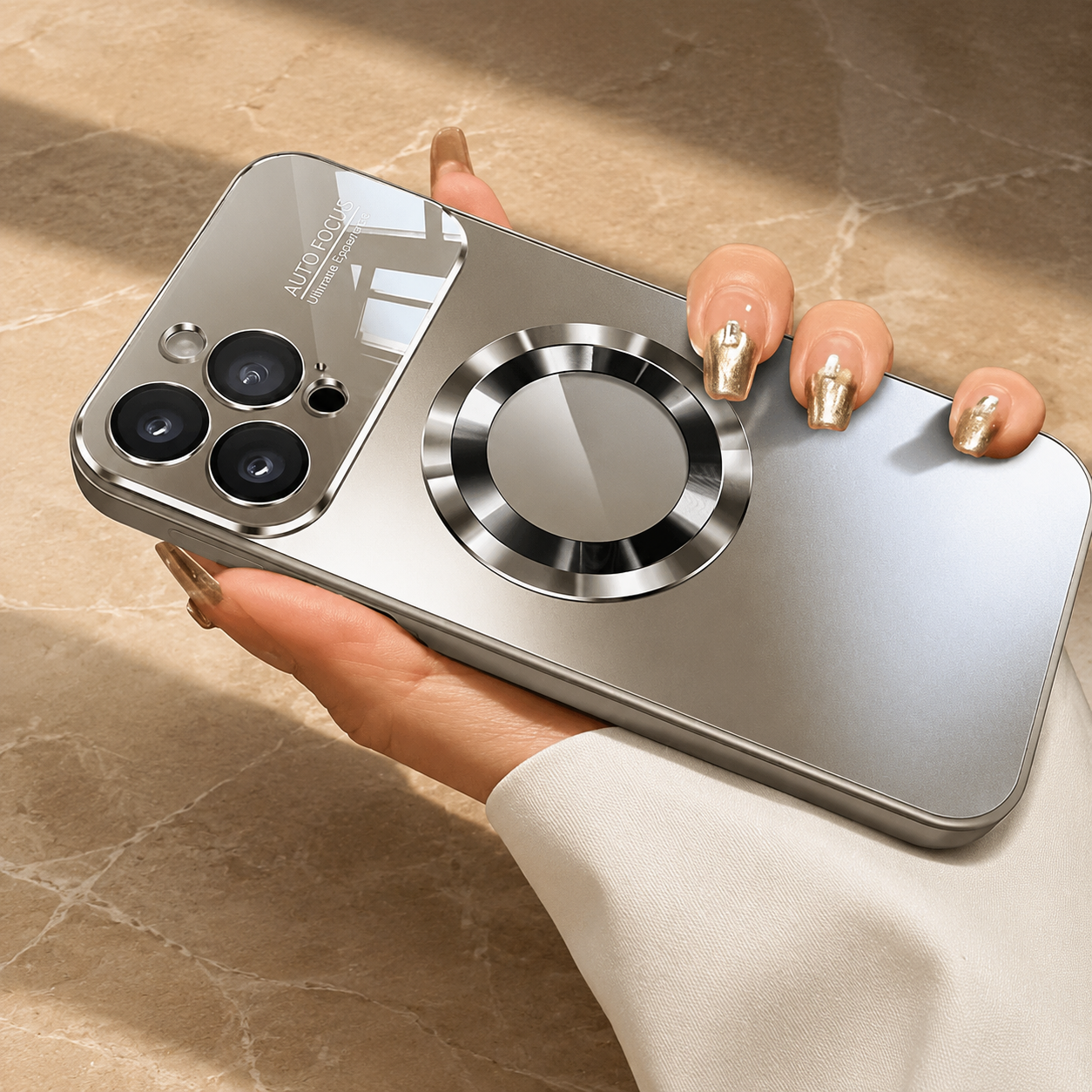 Premium iPhone Case MagSafe Compatible Titanium Metallic Matte Cover Camera Lens Protection Shockproof PC Silicone Anti Scratch Slim Full Coverage Design