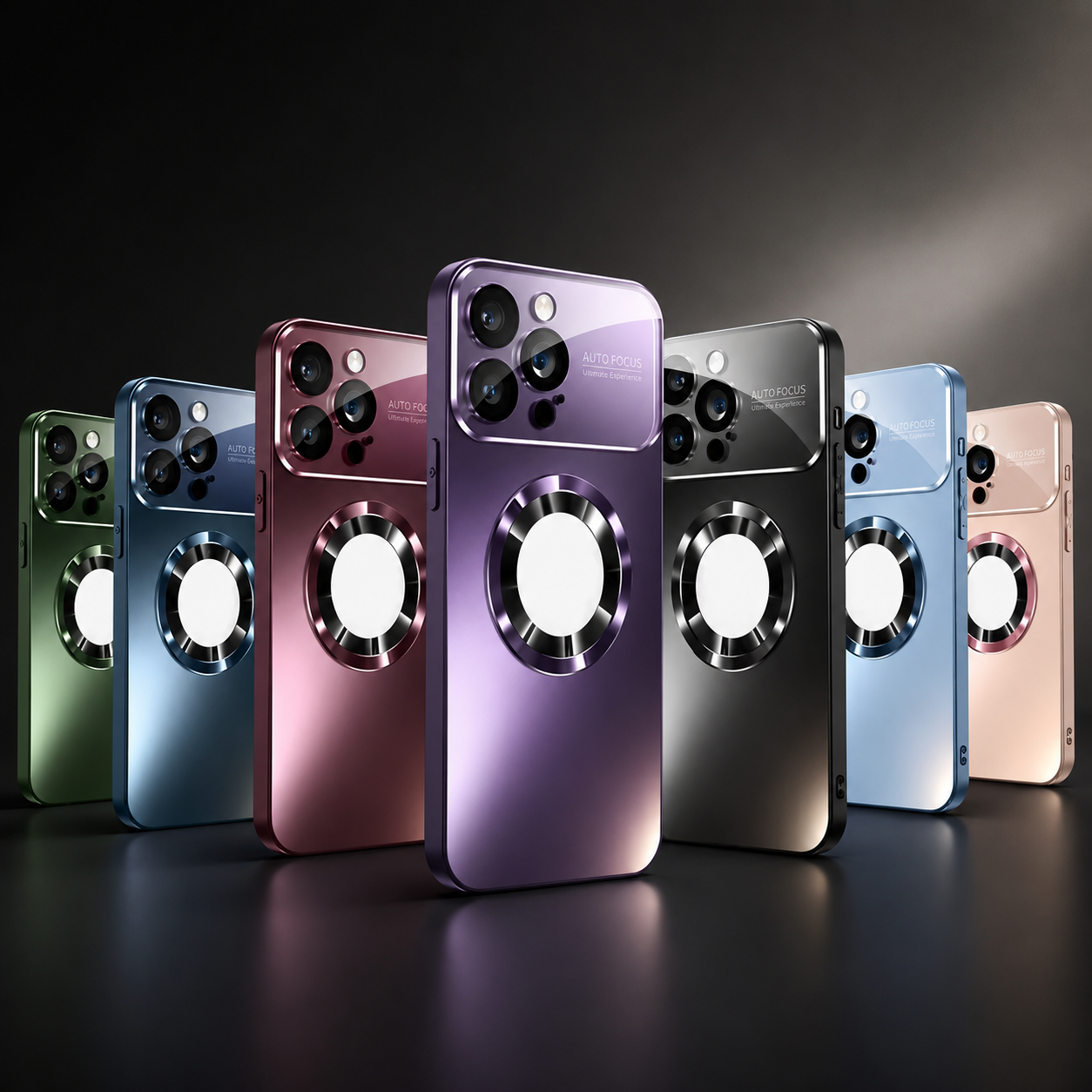 Premium iPhone Case MagSafe Compatible Titanium Metallic Matte Cover Camera Lens Protection Shockproof PC Silicone Anti Scratch Slim Full Coverage Design
