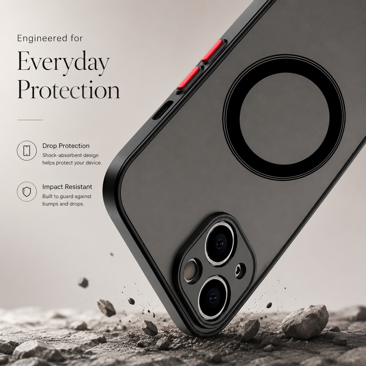 Premium iPhone Case MagSafe Compatible Translucent Magnetic Armor Shockproof Matte Protective Cover Anti Scratch Anti Fingerprint Slim Full Coverage