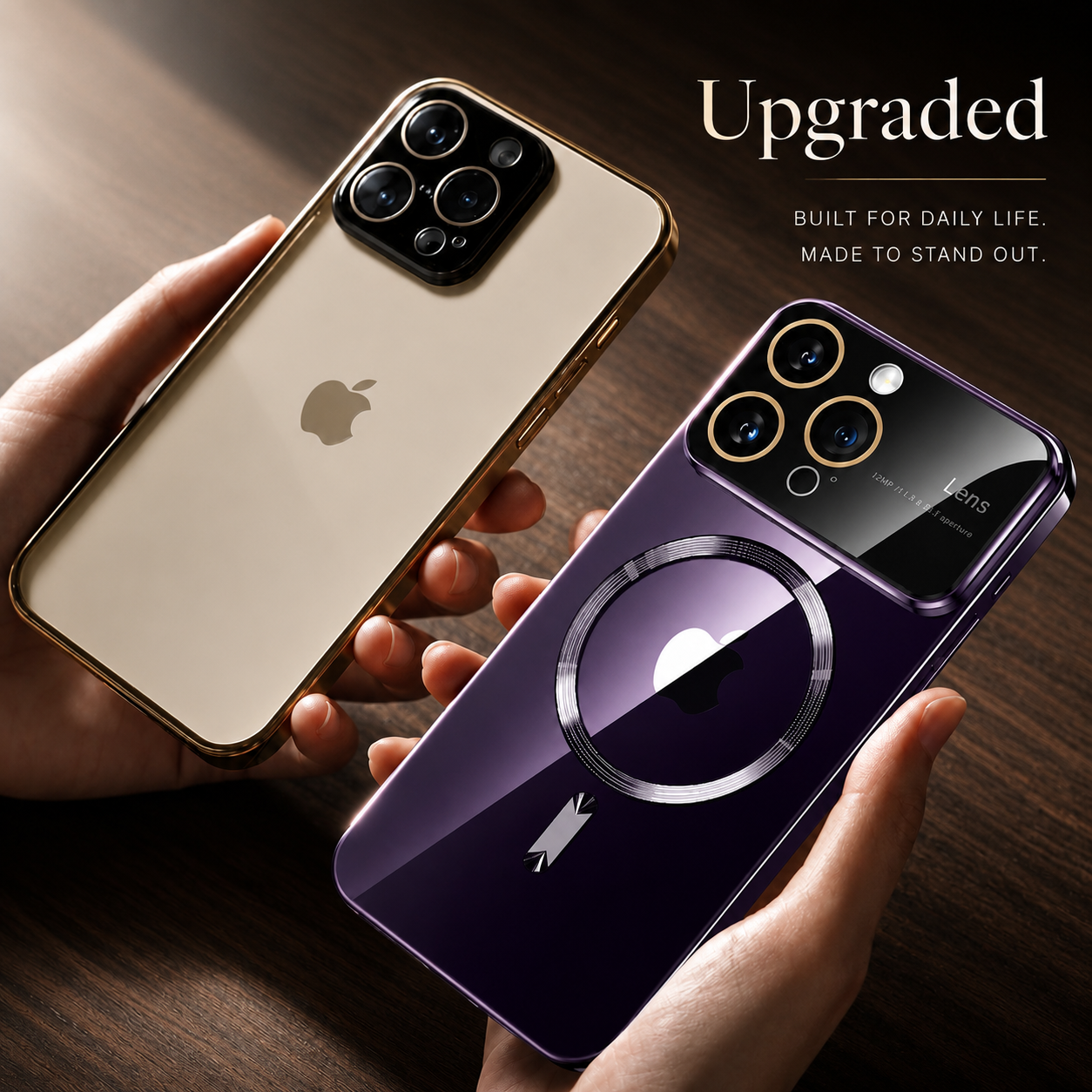 Premium iPhone Case MagSafe Compatible Transparent Acrylic Protective Cover Shockproof Tempered Camera Protection Anti Scratch Clear Slim Design