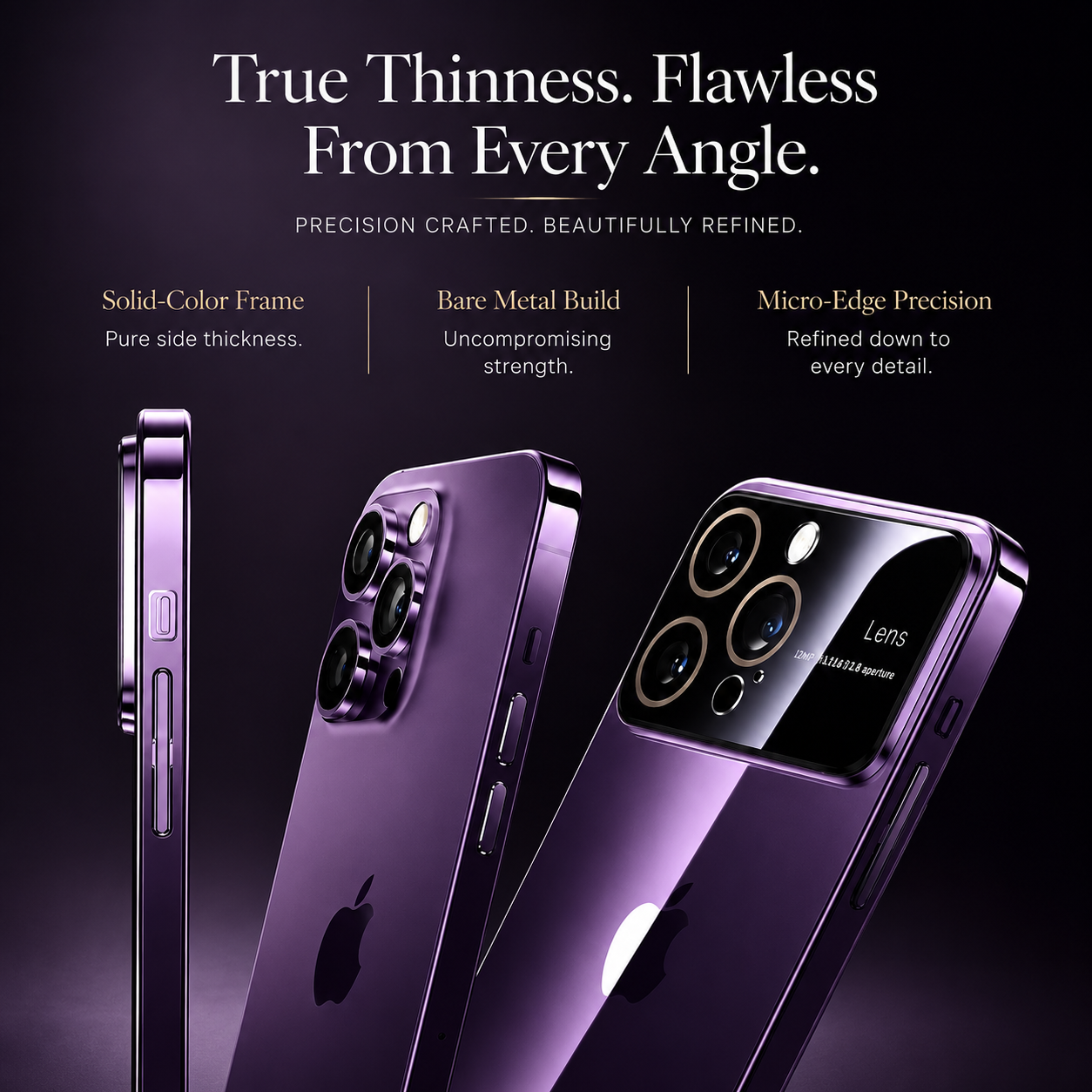 Premium iPhone Case MagSafe Compatible Transparent Acrylic Protective Cover Shockproof Tempered Camera Protection Anti Scratch Clear Slim Design