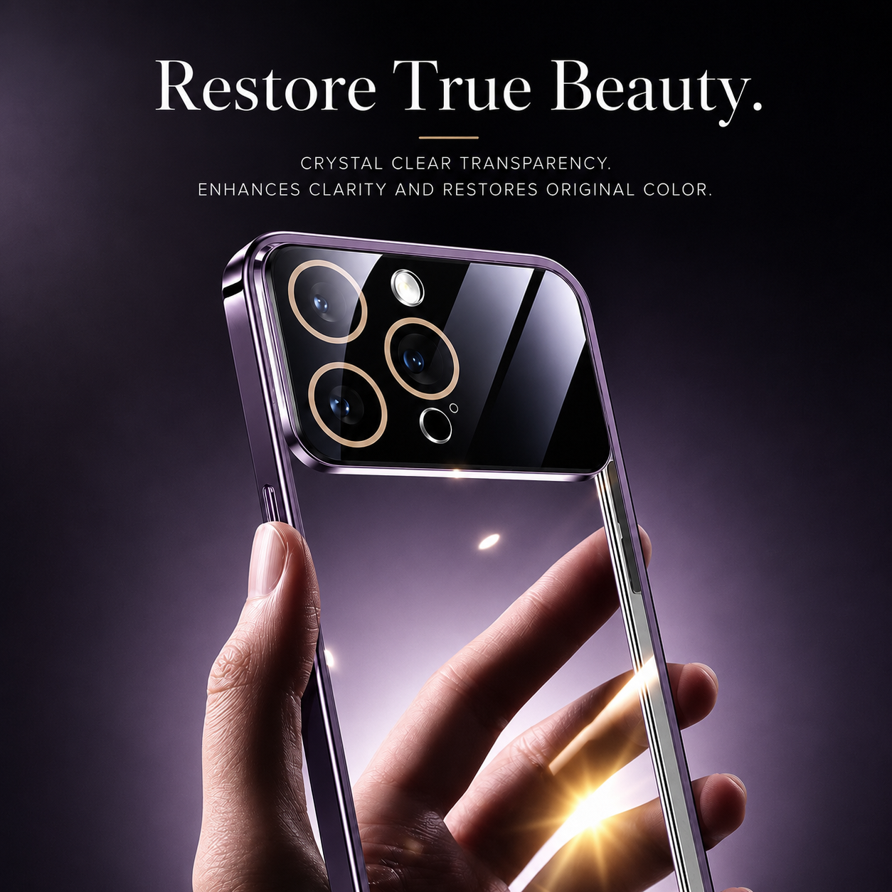 Premium iPhone Case MagSafe Compatible Transparent Acrylic Protective Cover Shockproof Tempered Camera Protection Anti Scratch Clear Slim Design
