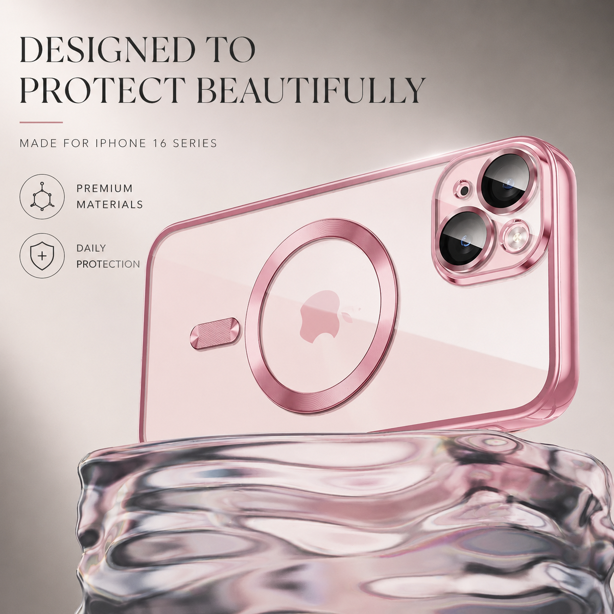Premium iPhone Case MagSafe Compatible Transparent TPU Cover Magnetic Lens Protection Shockproof Anti Fingerprint Anti Scratch Half Wrapped Slim Design