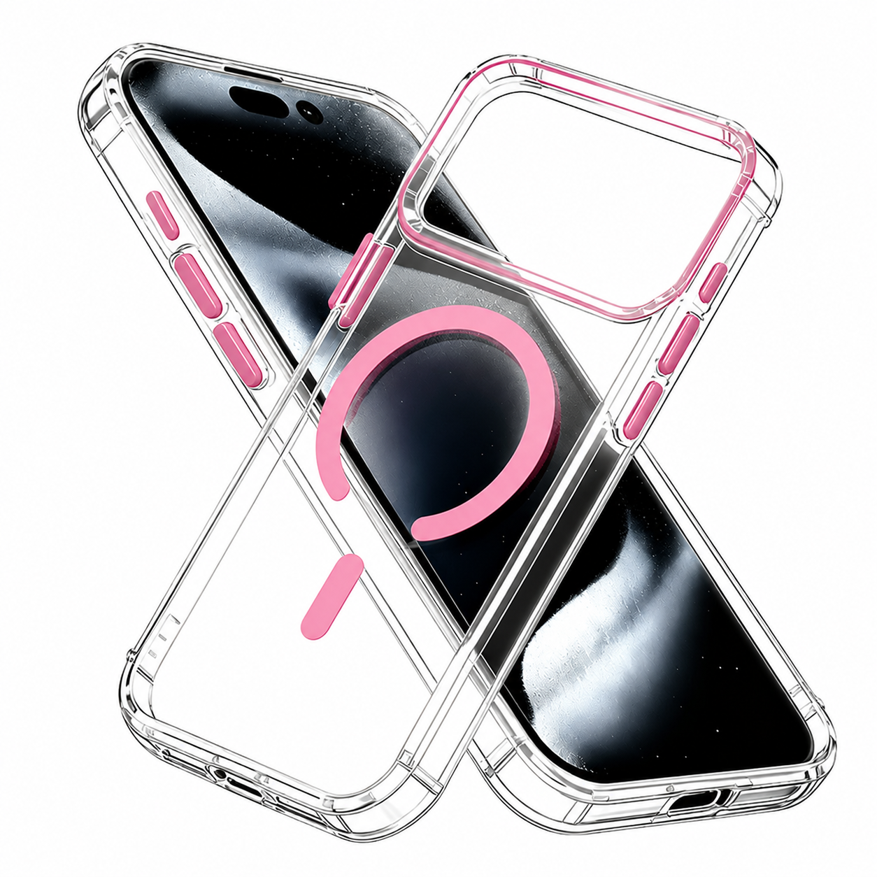 Premium iPhone Case MagSafe Compatible Ultra Slim Luxury Shockproof Protective Cover Magnetic Wireless Charging Soft TPU PC Full Coverage Anti Scratch