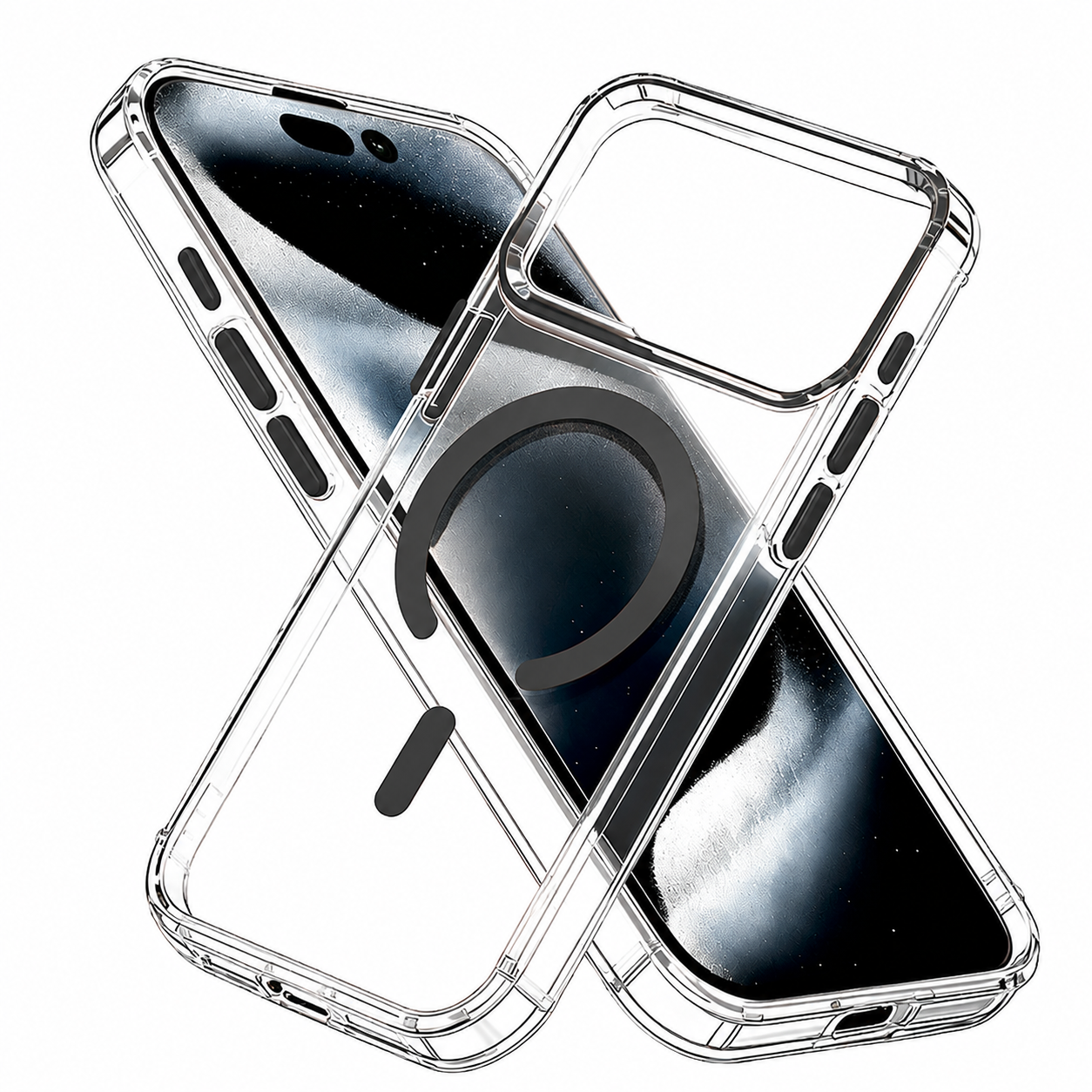 Premium iPhone Case MagSafe Compatible Ultra Slim Luxury Shockproof Protective Cover Magnetic Wireless Charging Soft TPU PC Full Coverage Anti Scratch