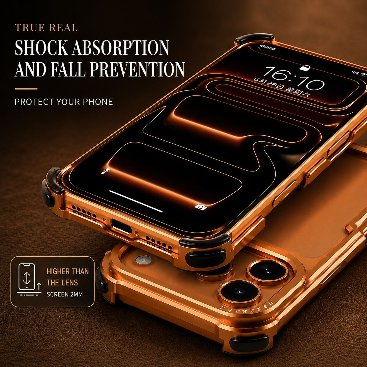 Premium iPhone Case MagSafe Compatible Ultra Thin Aluminum Metal Bumper Protective Cover Shockproof Edge Protection Wireless Charging Anti Scratch Lightweight Design