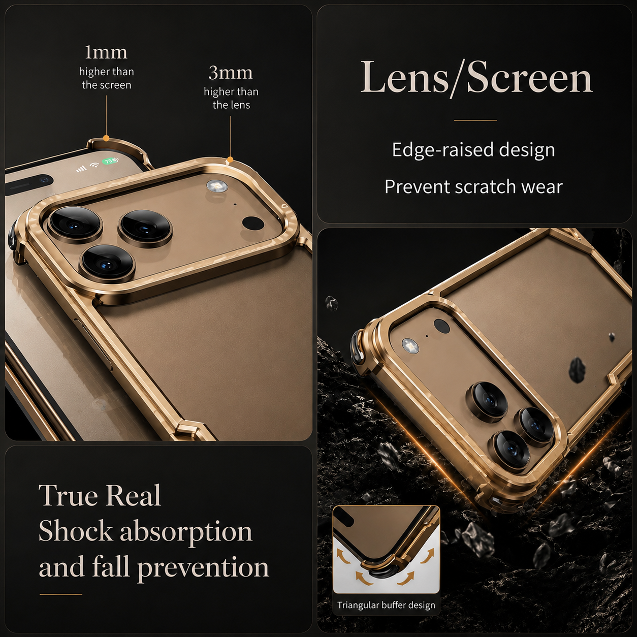 Premium iPhone Case MagSafe Compatible Ultra Thin Aluminum Metal Bumper Protective Cover Shockproof Edge Protection Wireless Charging Anti Scratch Lightweight Design