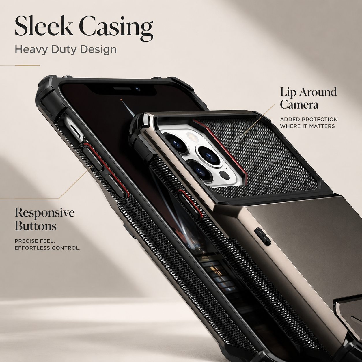 Premium iPhone Case MagSafe Compatible Wallet Armor Cover Card Holder Magnetic Ring Kickstand TPU Bumper Shockproof Scratch Resistant Full Coverage