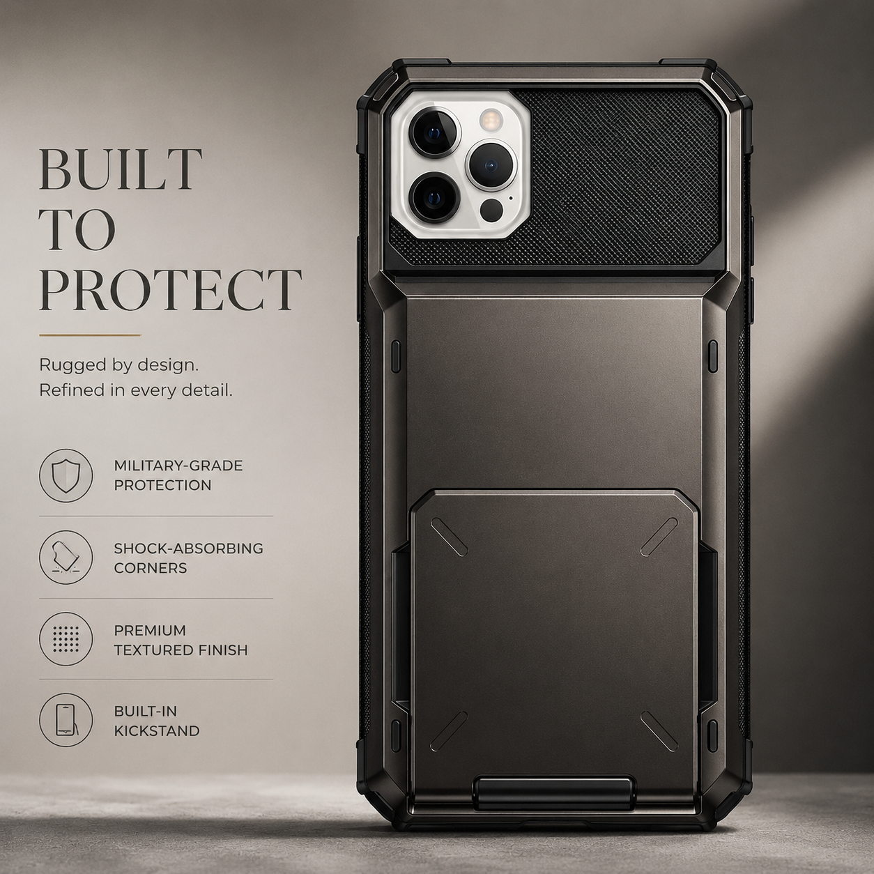 Premium iPhone Case MagSafe Compatible Wallet Cover Card Holder Magnetic Shockproof Protective Case Ultra Thin Camera Protection 4 Card Slot Full Coverage