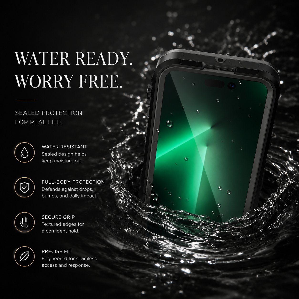 Premium iPhone Case MagSafe Compatible Waterproof IP68 Full Body Protective Cover Shockproof Transparent Sealed Dustproof Camera Screen Protection