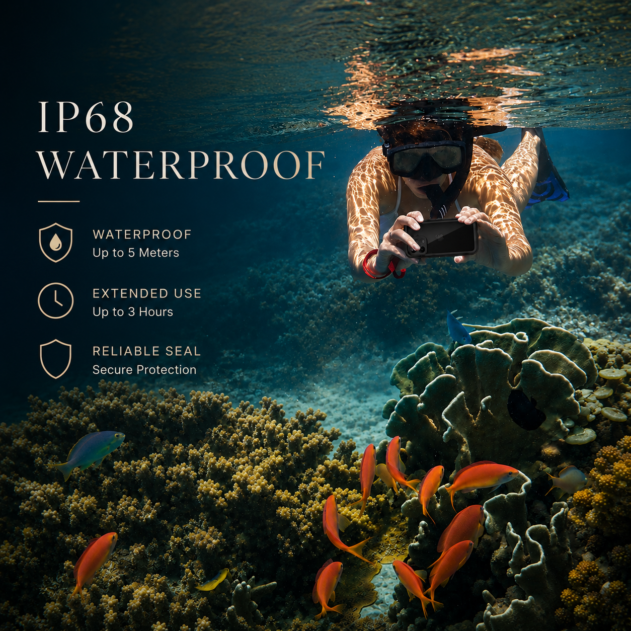 Premium iPhone Case MagSafe Compatible Waterproof IP68 Full Body Protective Cover Shockproof Transparent Sealed Dustproof Camera Screen Protection