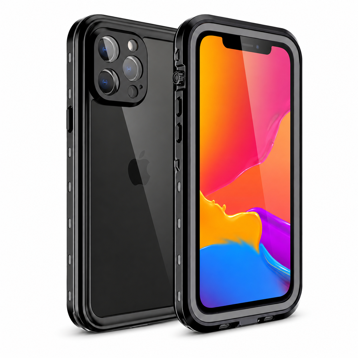 Premium iPhone Case MagSafe Compatible Waterproof IP68 Full Body Protective Cover Shockproof Transparent Sealed Dustproof Camera Screen Protection