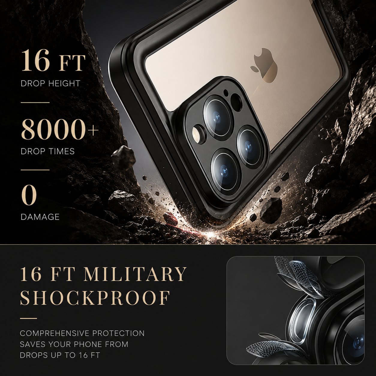 Premium iPhone Case MagSafe Compatible Waterproof Rugged Full Body Protective Cover Shockproof Dustproof Built In Screen Protector Non Slip Design