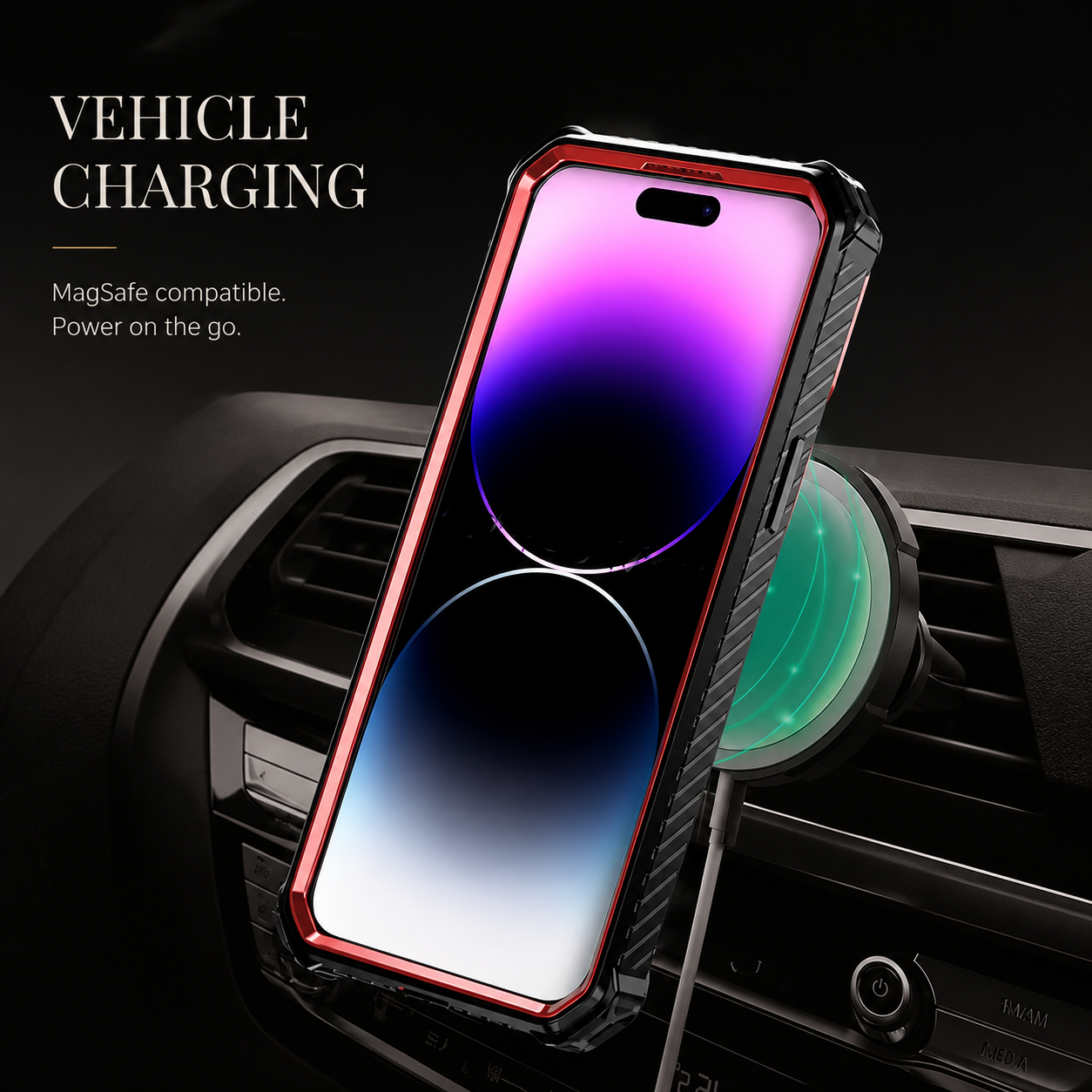 Premium iPhone Case MagSafe Heavy Duty Armor Cover Shockproof Protective Case Rotatable Kickstand Magnetic Ring Full Body Protection Design