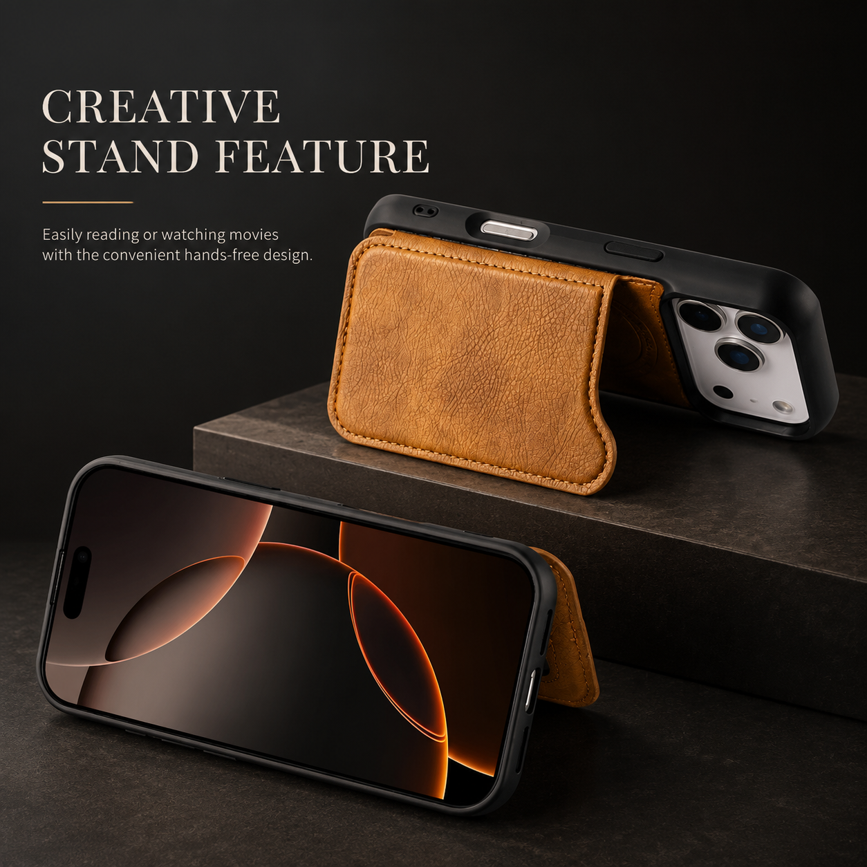 Premium iPhone Case MagSafe Magnetic Flip Wallet Leather Cover Card Holder Shockproof Anti Fingerprint Protective Design Full Access Slim Durable