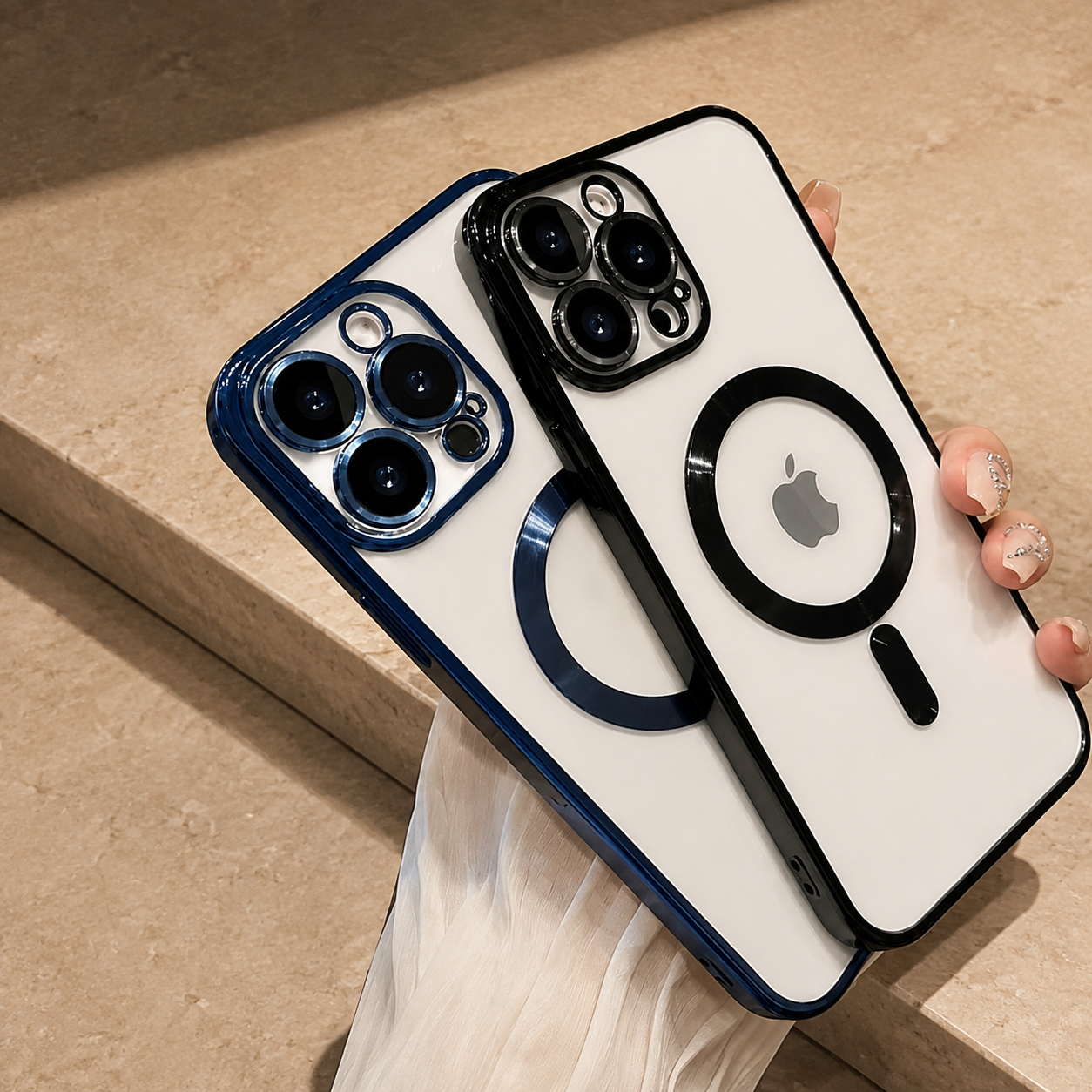 Premium iPhone Case MagSafe Plating Magnetic Wireless Charging Lens Protection Shockproof Slim Durable Protective Cover Luxury Design