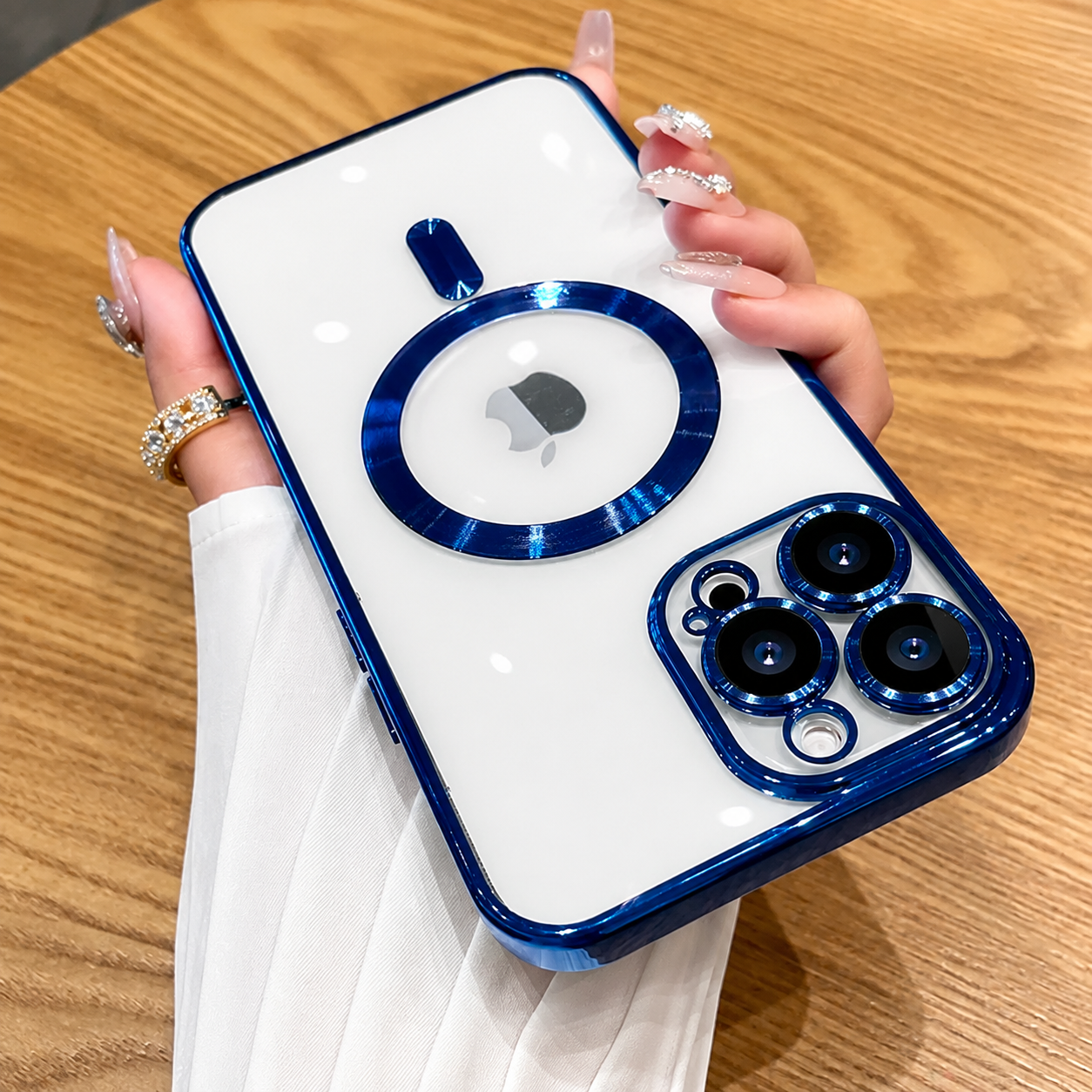 Premium iPhone Case MagSafe Plating Magnetic Wireless Charging Lens Protection Shockproof Slim Durable Protective Cover Luxury Design