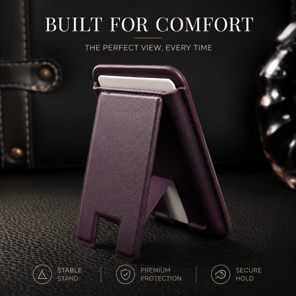 Premium iPhone Case MagSafe Wallet Genuine Leather Cover Card Holder Magnetic Closure Shockproof Protective Case Wireless Charging Compatible Full Coverage Design
