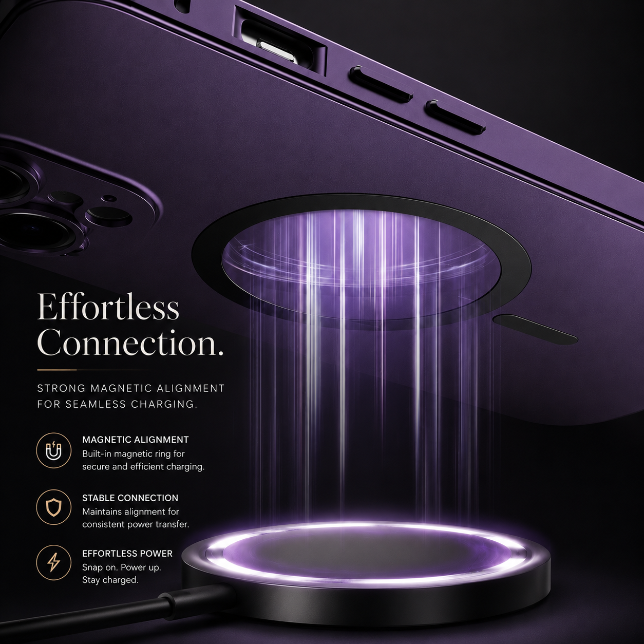 Premium iPhone Case Magnetic Aluminum Metal Frame Protective Cover MagSafe Compatible Hard PC Back Shockproof Anti Scratch Matte Anti Fingerprint Slim Design