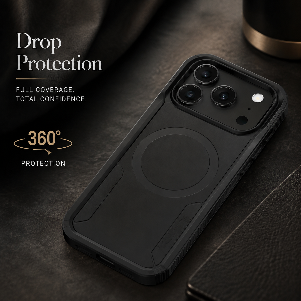 Premium iPhone Case Magnetic Charging Compatible Heavy Armor Protective Cover 2-in-1 Shockproof PC TPU Matte Anti Fingerprint Full Coverage