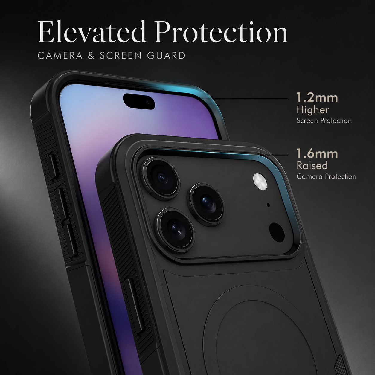 Premium iPhone Case Magnetic Charging Compatible Heavy Armor Protective Cover 2-in-1 Shockproof PC TPU Matte Anti Fingerprint Full Coverage