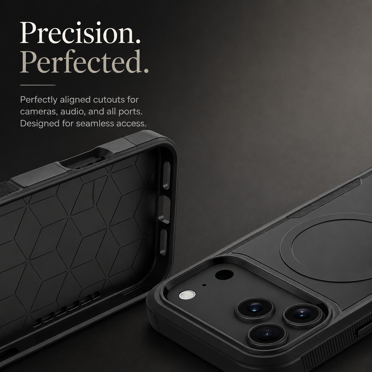 Premium iPhone Case Magnetic Charging Compatible Heavy Armor Protective Cover 2-in-1 Shockproof PC TPU Matte Anti Fingerprint Full Coverage