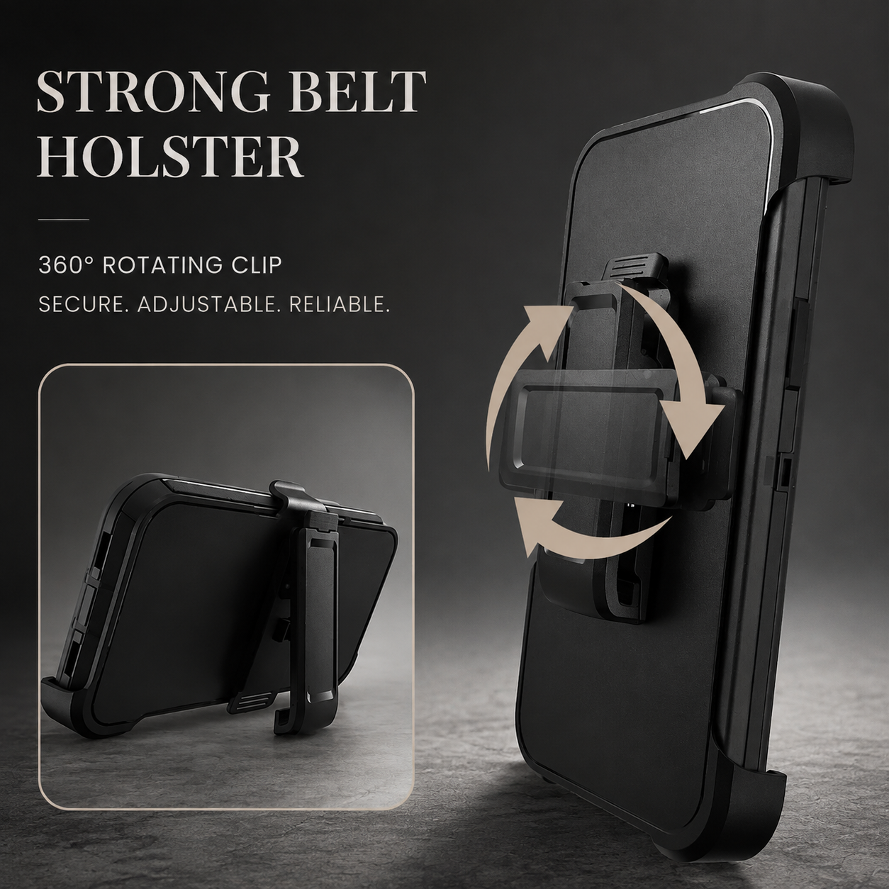 Premium iPhone Case Magnetic Defender Protective Cover Heavy Duty Shockproof TPU PC Armor Belt Clip Holder Wireless Charging Full Coverage
