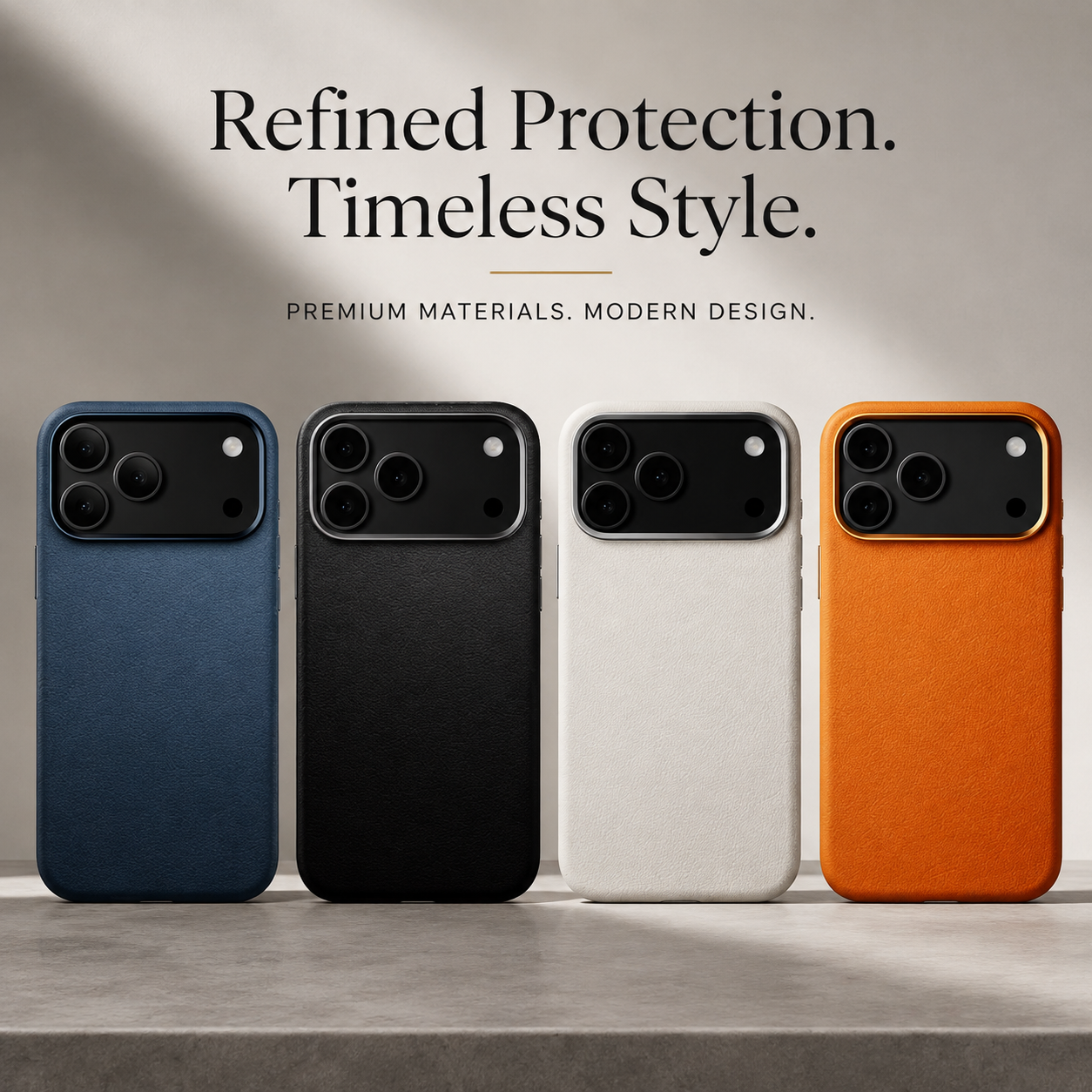 Premium iPhone Case Magnetic Leather Protective Cover MagSafe Compatible Wireless Charging Shockproof Anti Fingerprint Camera Button Access Full Coverage