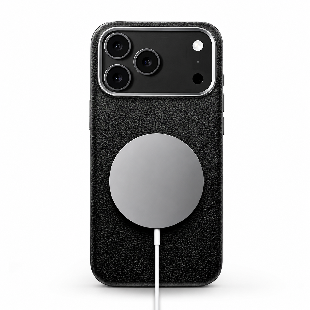Premium iPhone Case Magnetic Leather Protective Cover MagSafe Compatible Wireless Charging Shockproof Anti Fingerprint Camera Button Access Full Coverage