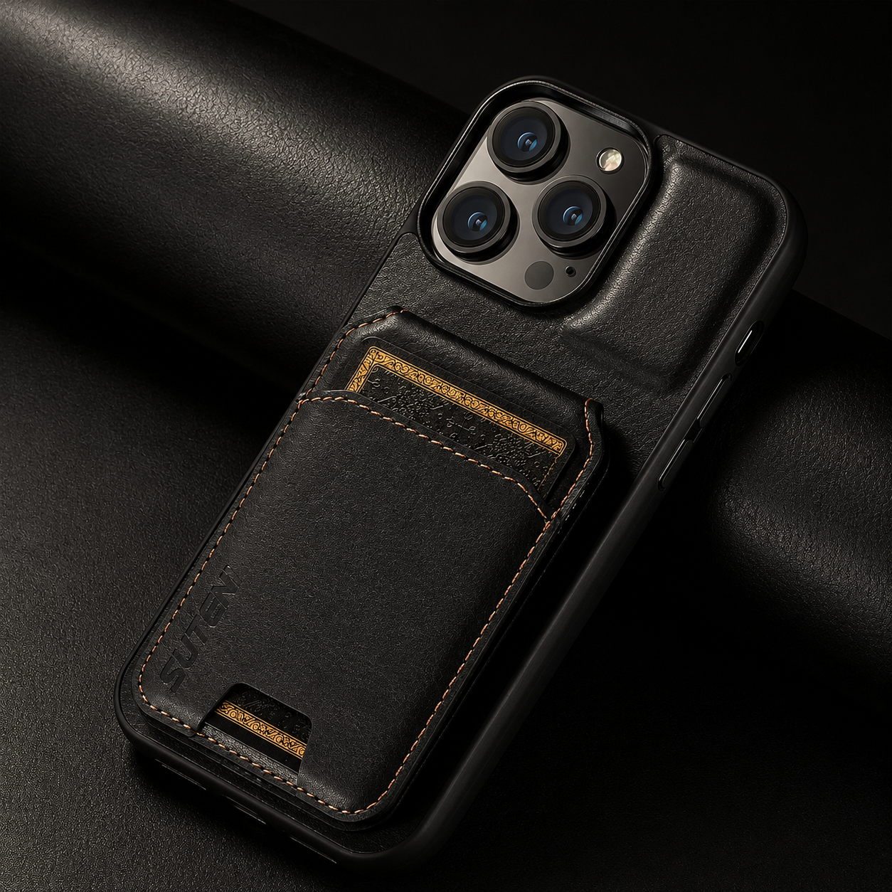 Premium iPhone Case Magnetic Leather Wallet Card Holder Protective Cover Camera Lens Protection Anti Scratch Non Slip Full Coverage