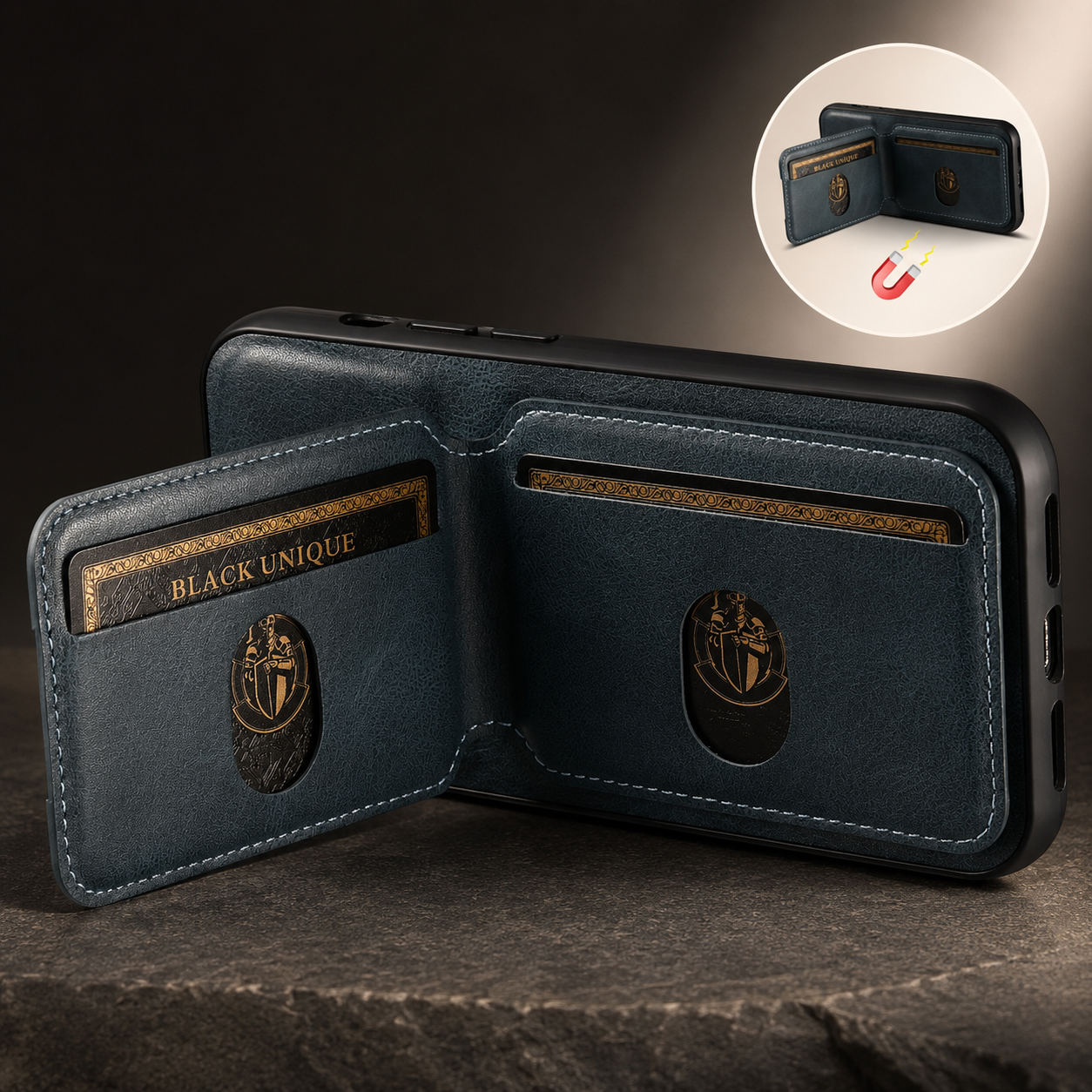 Premium iPhone Case Magnetic Leather Wallet Card Holder Protective Cover Camera Lens Protection Anti Scratch Non Slip Full Coverage