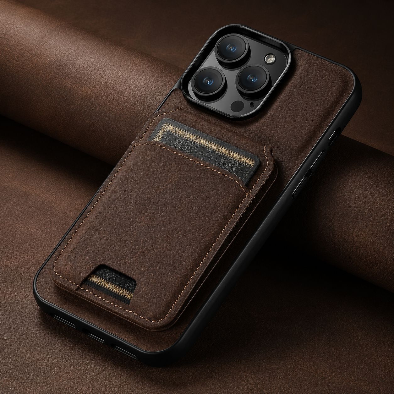 Premium iPhone Case Magnetic Leather Wallet Card Holder Protective Cover Camera Lens Protection Anti Scratch Non Slip Full Coverage