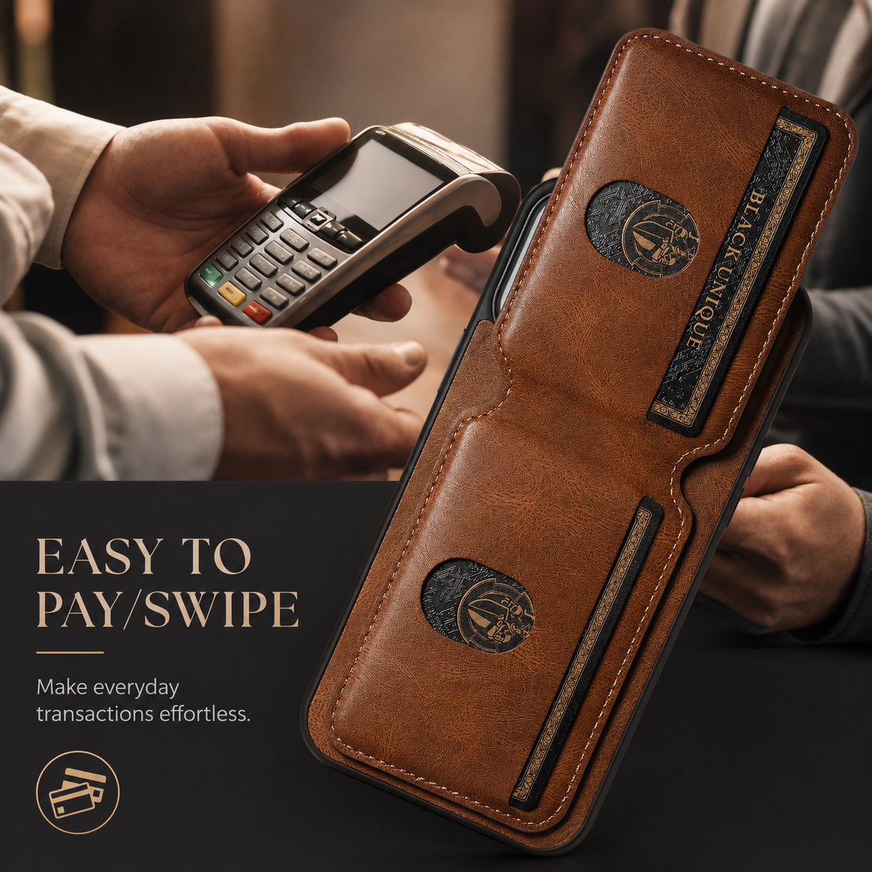 Premium iPhone Case Magnetic Leather Wallet Card Holder Protective Cover Camera Lens Protection Anti Scratch Non Slip Full Coverage