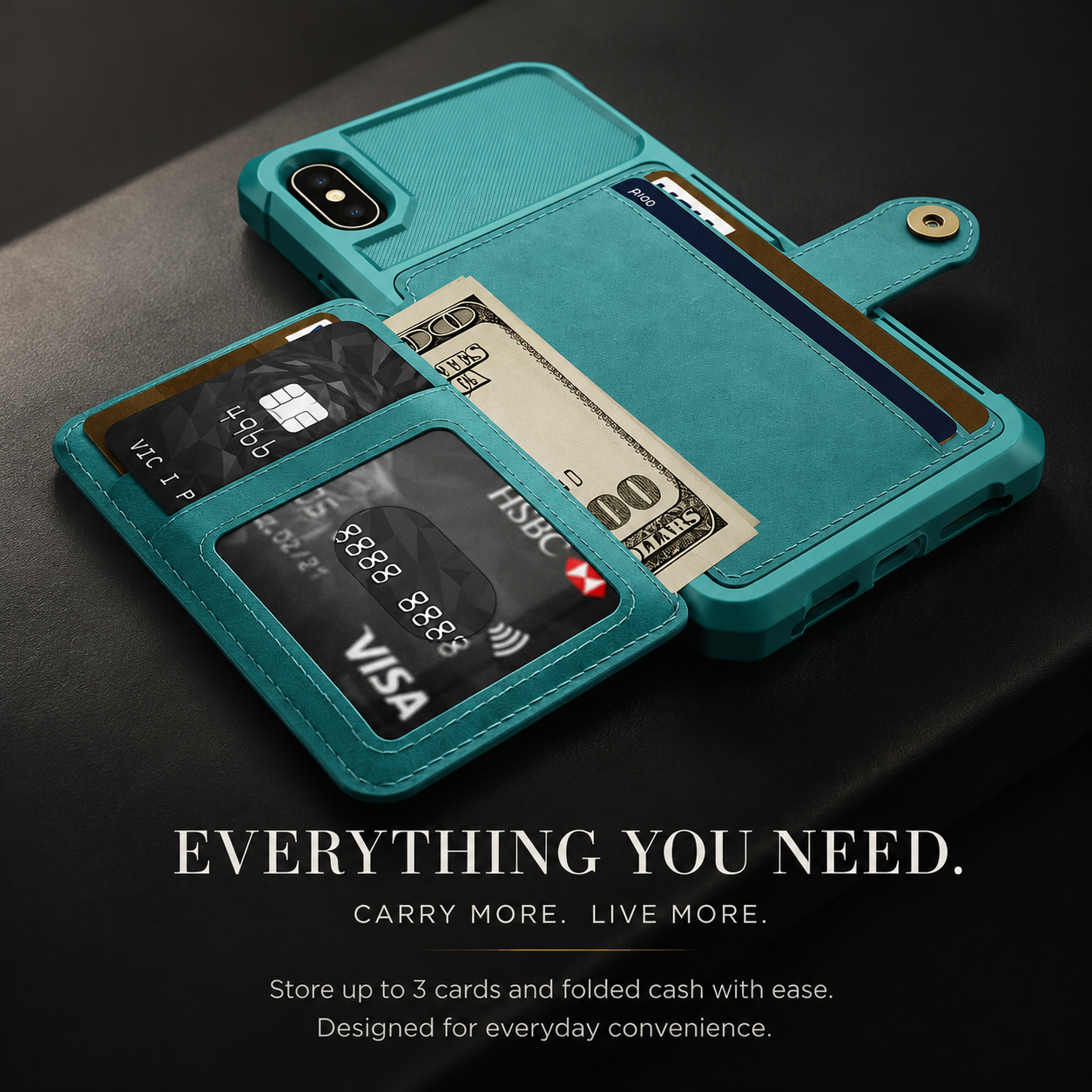 Premium iPhone Case Magnetic Leather Wallet Cover Card Slot Holder with Flip Stand Shockproof Anti Fingerprint Protective Design Slim Durable Style