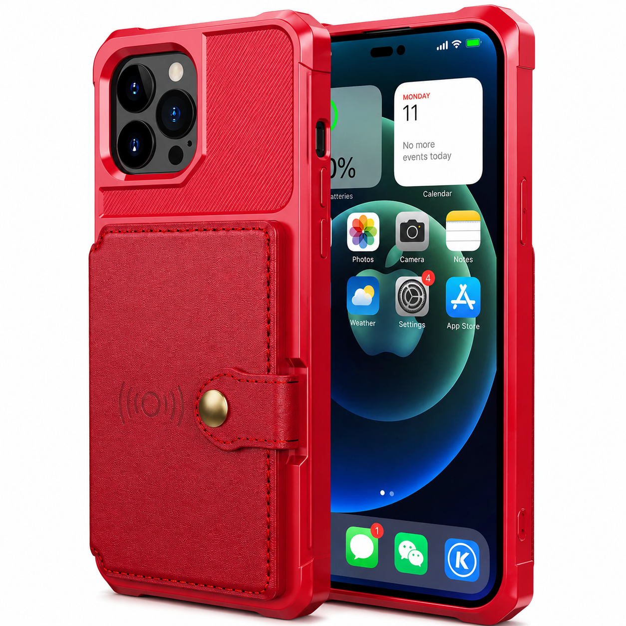 Premium iPhone Case Magnetic Leather Wallet Cover Card Slot Holder with Flip Stand Shockproof Anti Fingerprint Protective Design Slim Durable Style