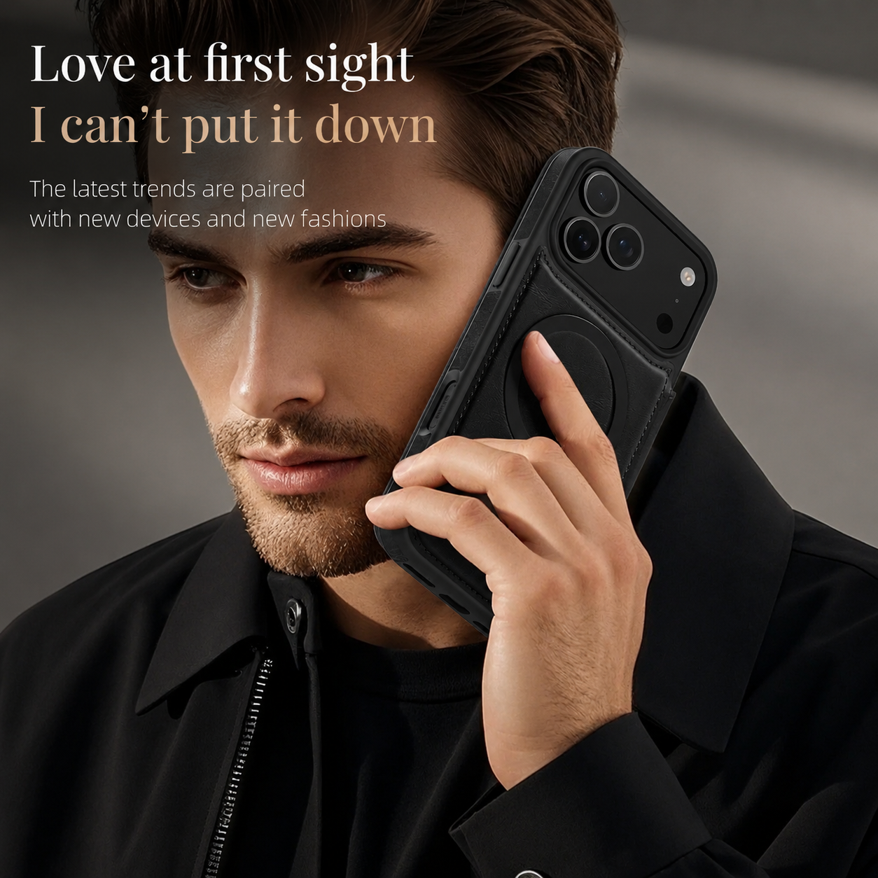Premium iPhone Case Magnetic Leather Wallet Flip Cover Card Holder Camera Lens Protection Wireless Charging Compatible Anti Scratch Full Coverage