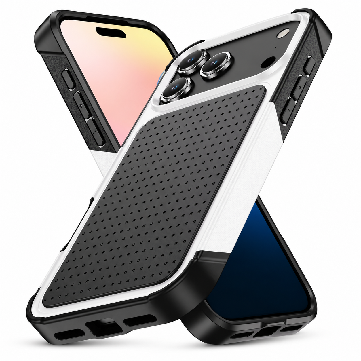 Premium iPhone Case Magnetic Protective Wallet Cover Shockproof Rugged Armor Camera Lens Protection Built In Stand Non Slip Full Coverage