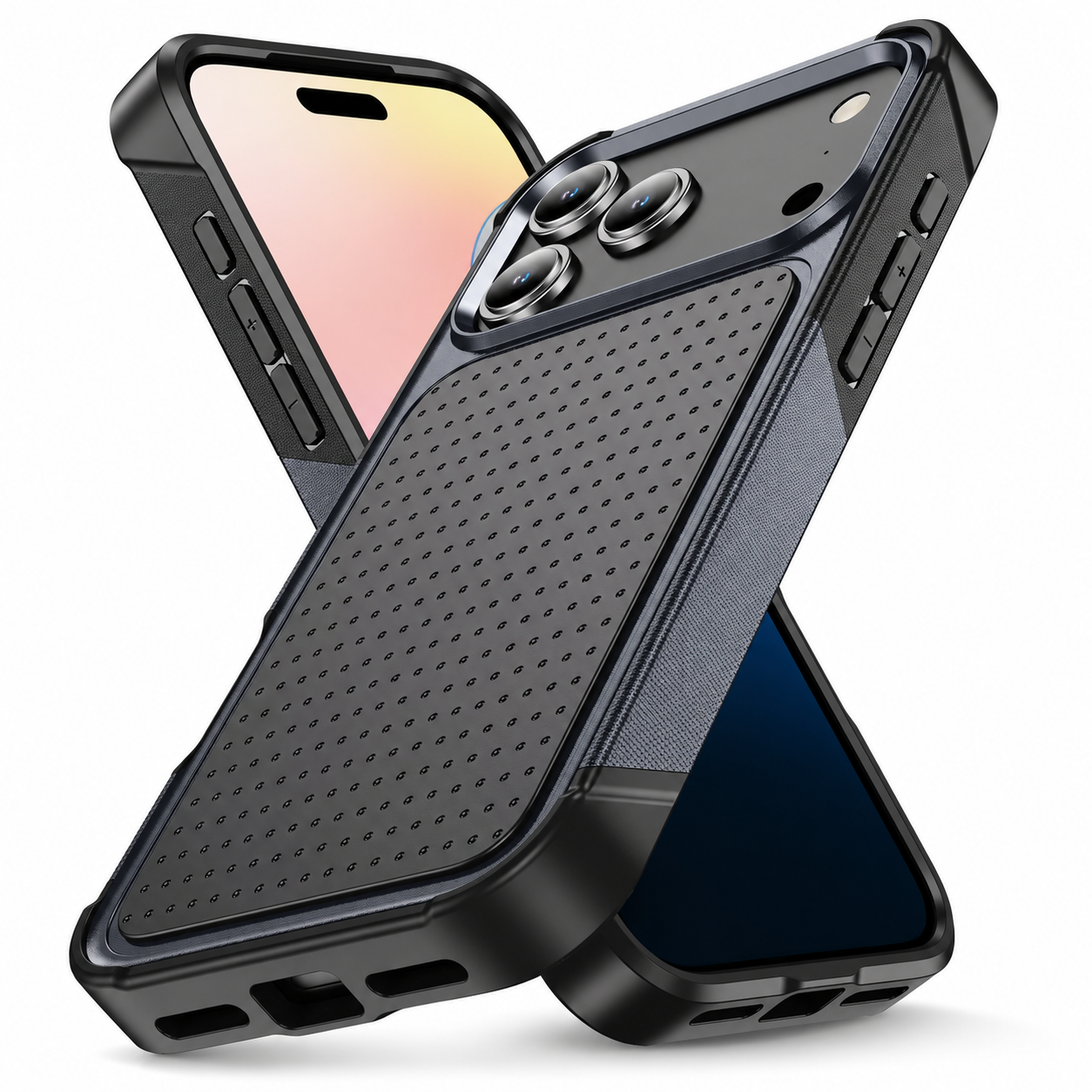 Premium iPhone Case Magnetic Protective Wallet Cover Shockproof Rugged Armor Camera Lens Protection Built In Stand Non Slip Full Coverage