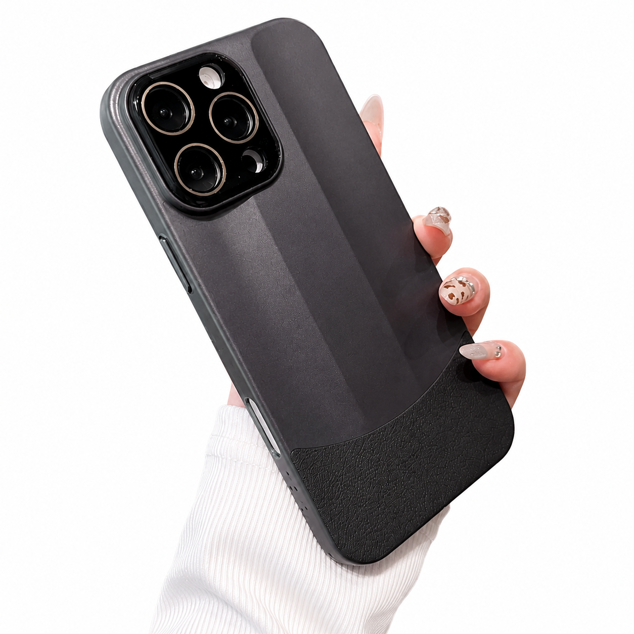 Premium iPhone Case Matte Leather Protective Cover Camera Lens Protection Anti Scratch Anti Fingerprint Slim Hard Back Non Slip Full Coverage