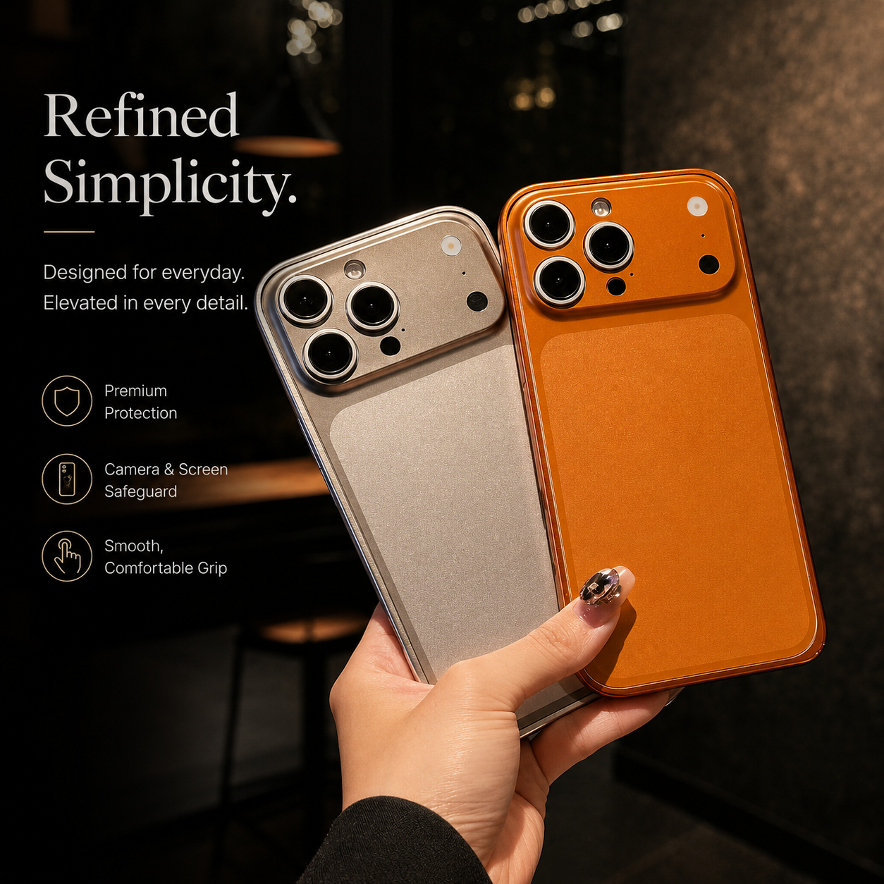 Premium iPhone Case Metal Alloy Frame Slim Protective Cover Matte Backplane Shockproof Anti Scratch Anti Fingerprint Lightweight Full Coverage