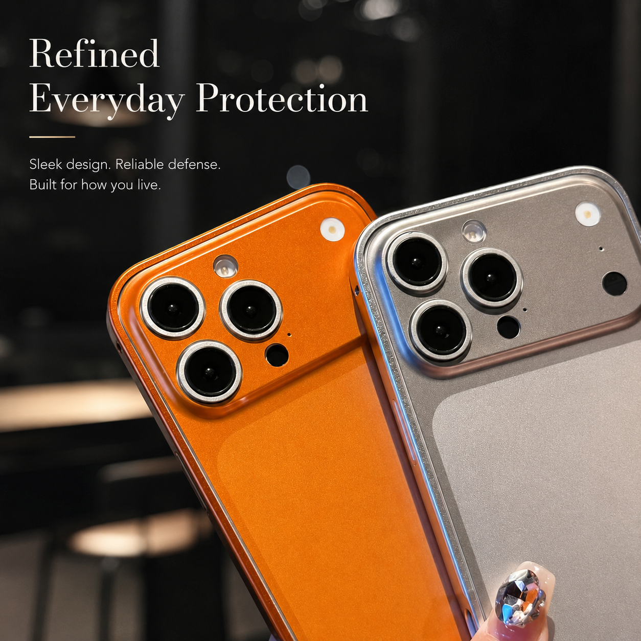 Premium iPhone Case Metal Alloy Frame Slim Protective Cover Matte Backplane Shockproof Anti Scratch Anti Fingerprint Lightweight Full Coverage