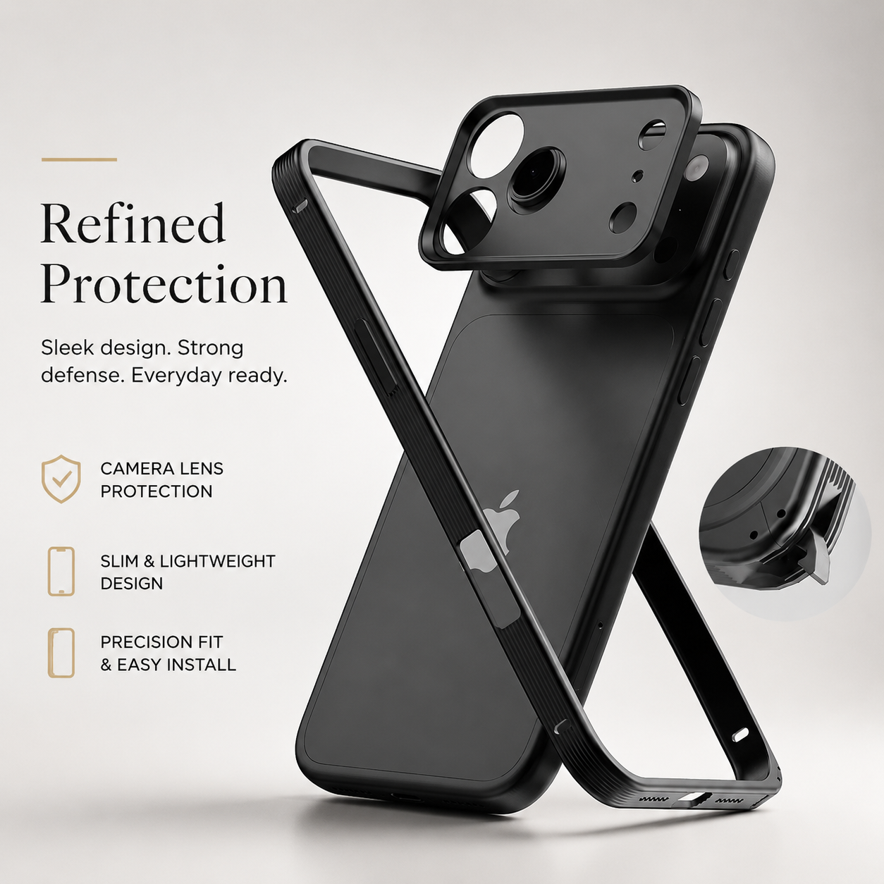 Premium iPhone Case Metal Frame MagSafe Compatible Protective Cover Heat Dissipation Design Anti Slip Grip Shockproof Camera Lens Protector Slim