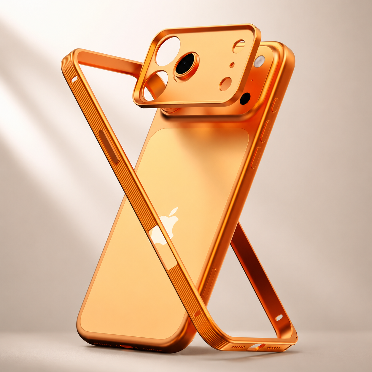 Premium iPhone Case Metal Frame MagSafe Compatible Protective Cover Heat Dissipation Design Anti Slip Grip Shockproof Camera Lens Protector Slim