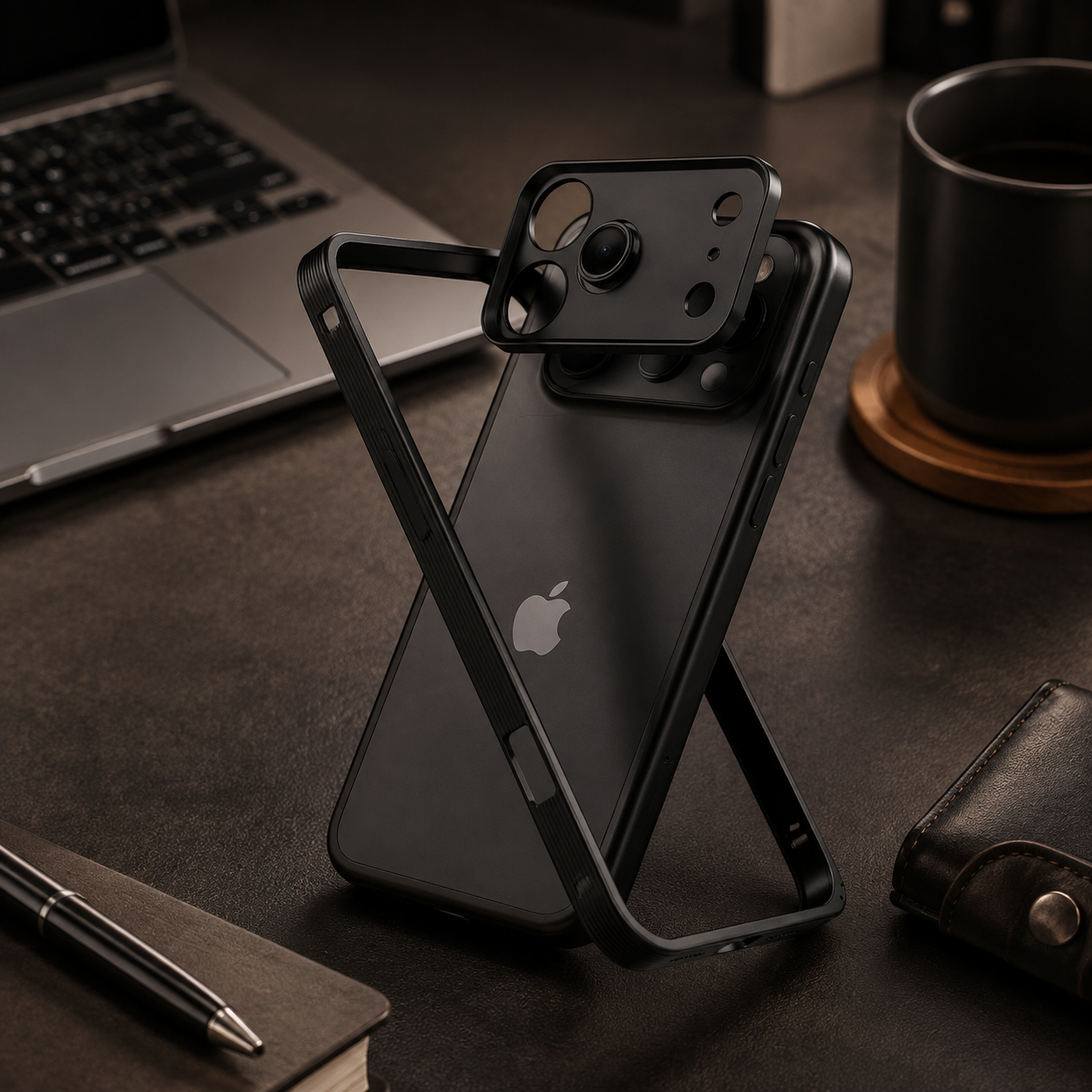 Premium iPhone Case Metal Frame MagSafe Compatible Protective Cover Heat Dissipation Design Anti Slip Grip Shockproof Camera Lens Protector Slim