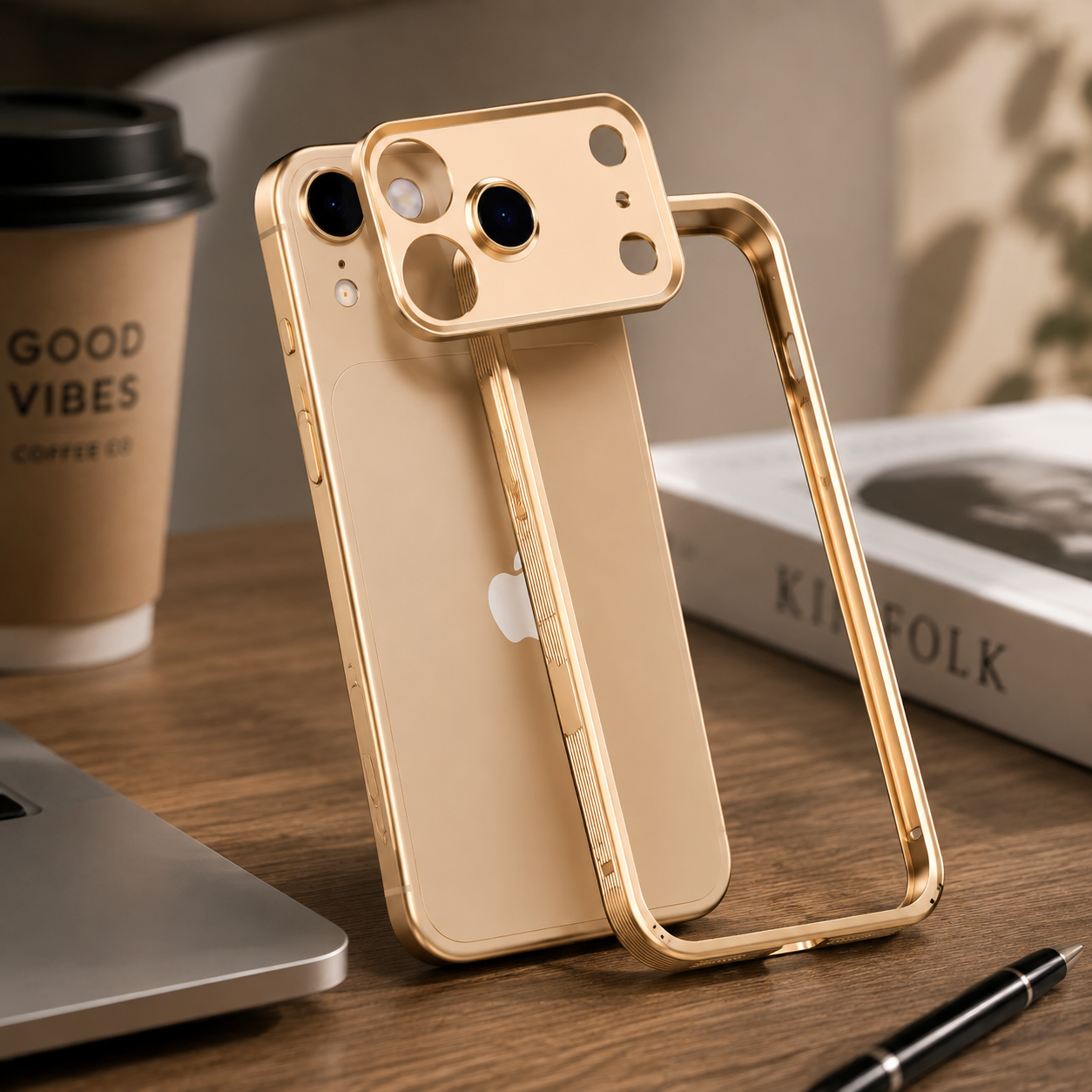 Premium iPhone Case Metal Frame MagSafe Compatible Protective Cover Heat Dissipation Design Anti Slip Grip Shockproof Camera Lens Protector Slim