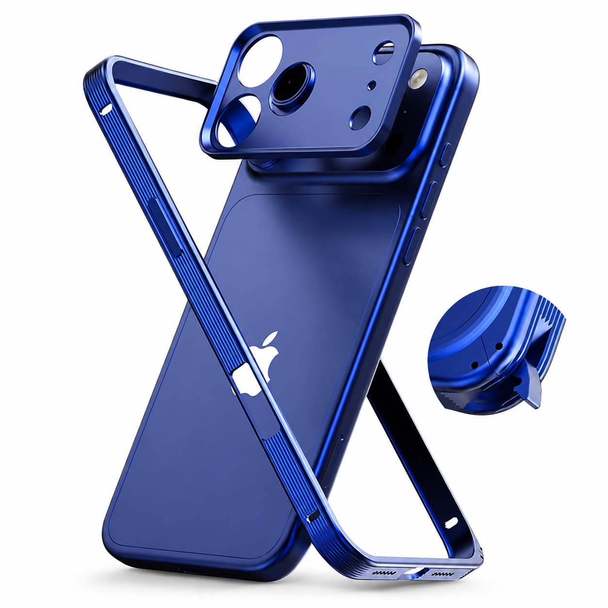 Premium iPhone Case Metal Frame MagSafe Compatible Protective Cover Heat Dissipation Design Anti Slip Grip Shockproof Camera Lens Protector Slim
