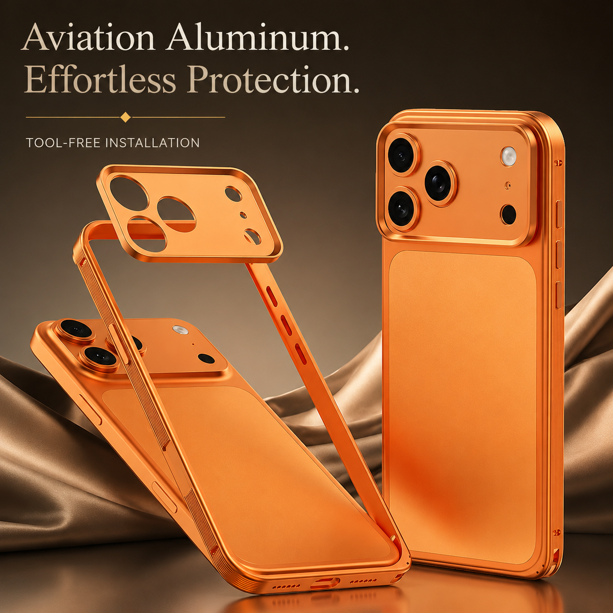 Premium iPhone Case Metal Frame MagSafe Compatible Protective Cover Heat Dissipation Design Anti Slip Grip Shockproof Camera Lens Protector Slim